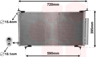 Van Wezel 25005201 - Kondensators, Gaisa kond. sistēma www.autospares.lv