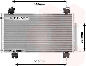 Van Wezel 25005236 - Kondensators, Gaisa kond. sistēma www.autospares.lv