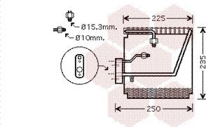 Van Wezel 2500V198 - Iztvaikotājs, Gaisa kondicionēšanas sistēma www.autospares.lv