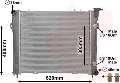 Van Wezel 21002007 - Radiators, Motora dzesēšanas sistēma www.autospares.lv