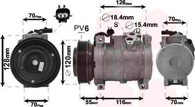 Van Wezel 2100K068 - Kompresors, Gaisa kond. sistēma www.autospares.lv