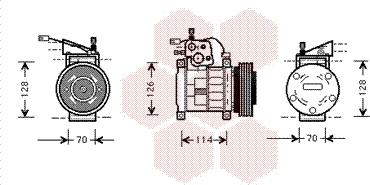 Van Wezel 2100K034 - Kompresors, Gaisa kond. sistēma www.autospares.lv