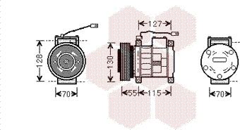 Van Wezel 2100K032 - Kompresors, Gaisa kond. sistēma www.autospares.lv