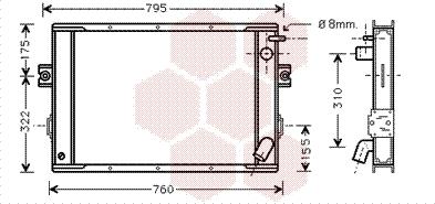 Van Wezel 28002023 - Radiators, Motora dzesēšanas sistēma www.autospares.lv