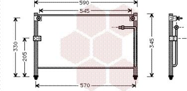 Van Wezel 27005118 - Kondensators, Gaisa kond. sistēma www.autospares.lv