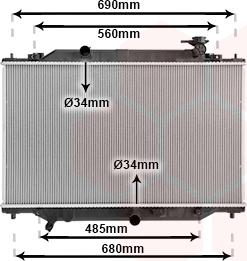 Van Wezel 27012704 - Radiators, Motora dzesēšanas sistēma www.autospares.lv