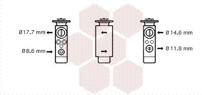 Van Wezel 74001048 - Izplešanās vārsts, Gaisa kond. sistēma www.autospares.lv