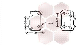 Van Wezel 74003051 - Eļļas radiators, Motoreļļa www.autospares.lv