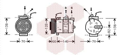 Van Wezel 7400K040 - Kompresors, Gaisa kond. sistēma www.autospares.lv