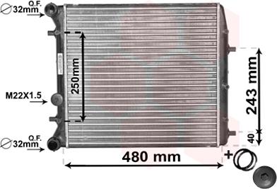 Van Wezel 76002005 - Radiators, Motora dzesēšanas sistēma www.autospares.lv