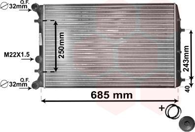 Van Wezel 76002006 - Radiators, Motora dzesēšanas sistēma www.autospares.lv