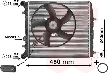 Van Wezel 76002013 - Radiators, Motora dzesēšanas sistēma www.autospares.lv