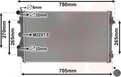 Van Wezel 76002021 - Radiators, Motora dzesēšanas sistēma www.autospares.lv