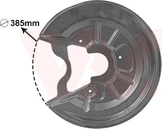 Van Wezel 7623374 - Dubļu sargs, Bremžu disks www.autospares.lv