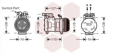 Van Wezel 7700K031 - Kompresors, Gaisa kond. sistēma www.autospares.lv