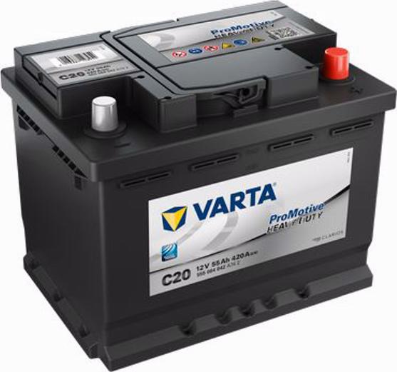 Varta 555 064 042 - Startera akumulatoru baterija www.autospares.lv