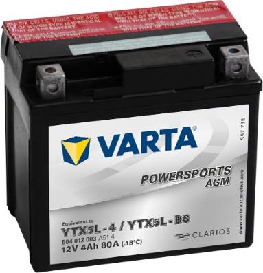 Varta 504012003A514 - Startera akumulatoru baterija www.autospares.lv