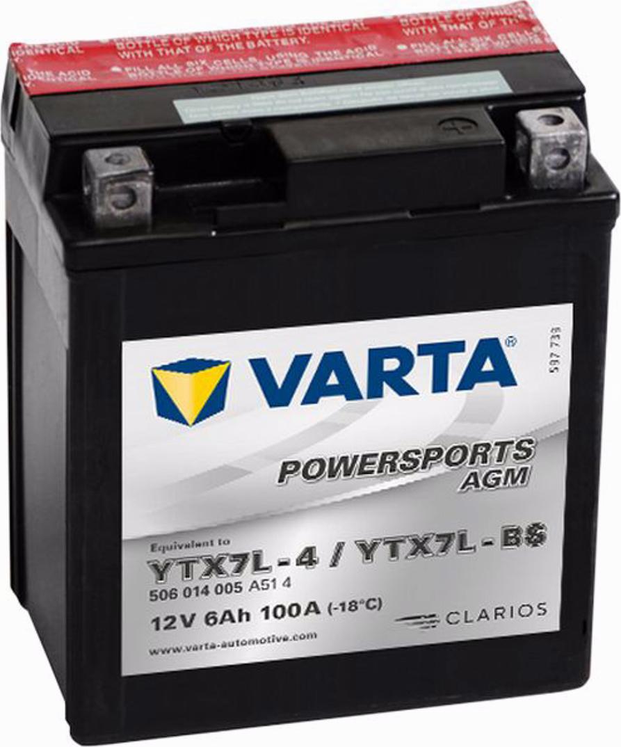 Varta 506014005 - Startera akumulatoru baterija www.autospares.lv