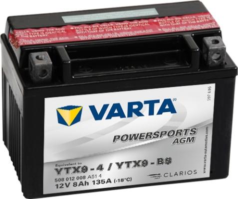 Varta 508012008A514 - Startera akumulatoru baterija www.autospares.lv