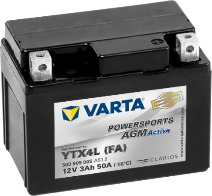 Varta 503909005A512 - Startera akumulatoru baterija www.autospares.lv