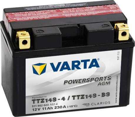 Varta 511902023A514 - Startera akumulatoru baterija www.autospares.lv