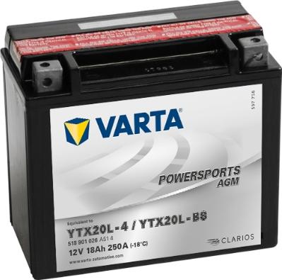 Varta 518901026A514 - Startera akumulatoru baterija www.autospares.lv