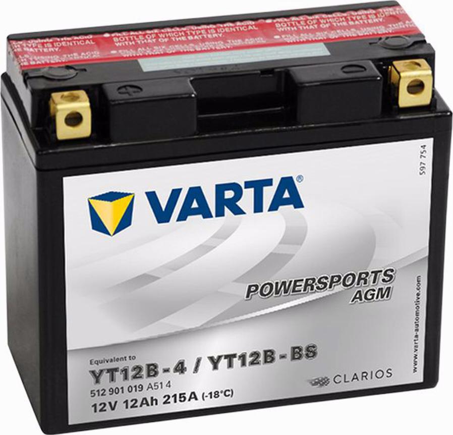 Varta 512901019 - Startera akumulatoru baterija www.autospares.lv