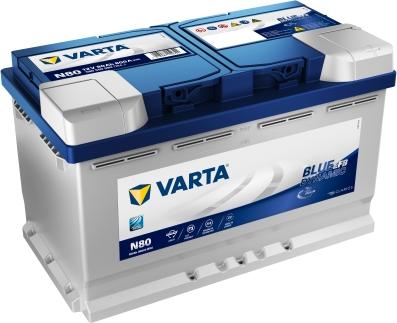 Varta 580500080D842 - Стартерная аккумуляторная батарея, АКБ www.autospares.lv