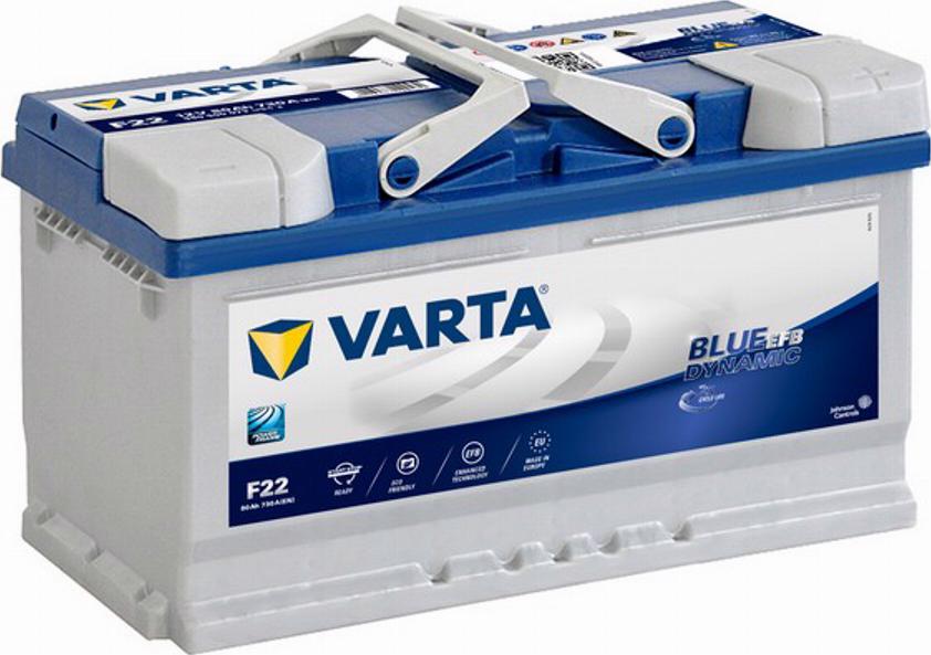 Varta 580500073 - Startera akumulatoru baterija autospares.lv