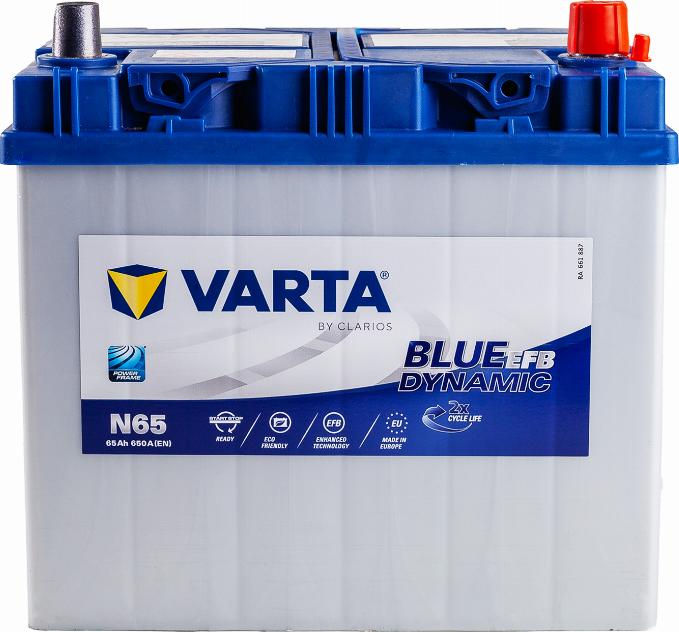 Varta N65 - Startera akumulatoru baterija www.autospares.lv