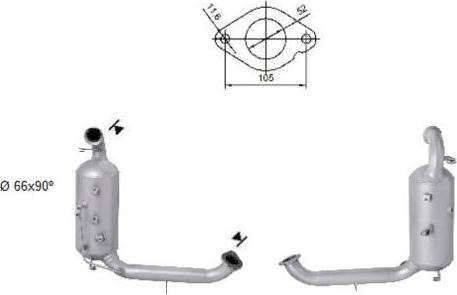 VEGAZ FK-848AS - Сажевый / частичный фильтр, система выхлопа ОГ www.autospares.lv