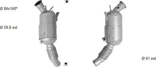 VEGAZ BK-823SICAS - Nosēdumu / Daļiņu filtrs, Izplūdes gāzu sistēma www.autospares.lv