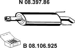 VEGAZ OS-399EBER - Izplūdes gāzu trokšņa slāpētājs (pēdējais) www.autospares.lv