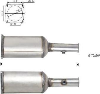 VEGAZ PGK-831SIC - Nosēdumu / Daļiņu filtrs, Izplūdes gāzu sistēma autospares.lv