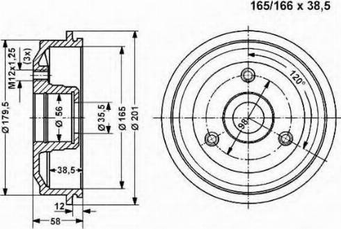 VEMA 801285 - Тормозной барабан www.autospares.lv