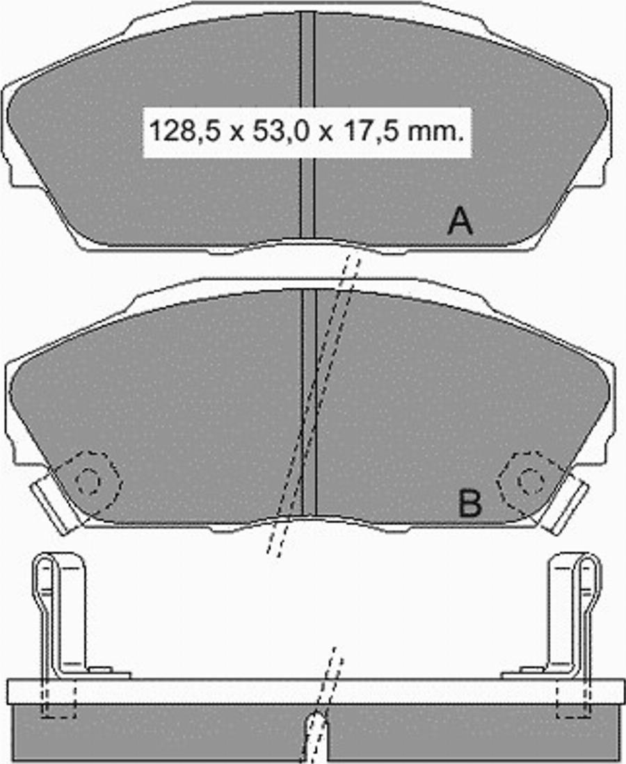 VEMA 834550 - Brake Pad Set, disc brake www.autospares.lv