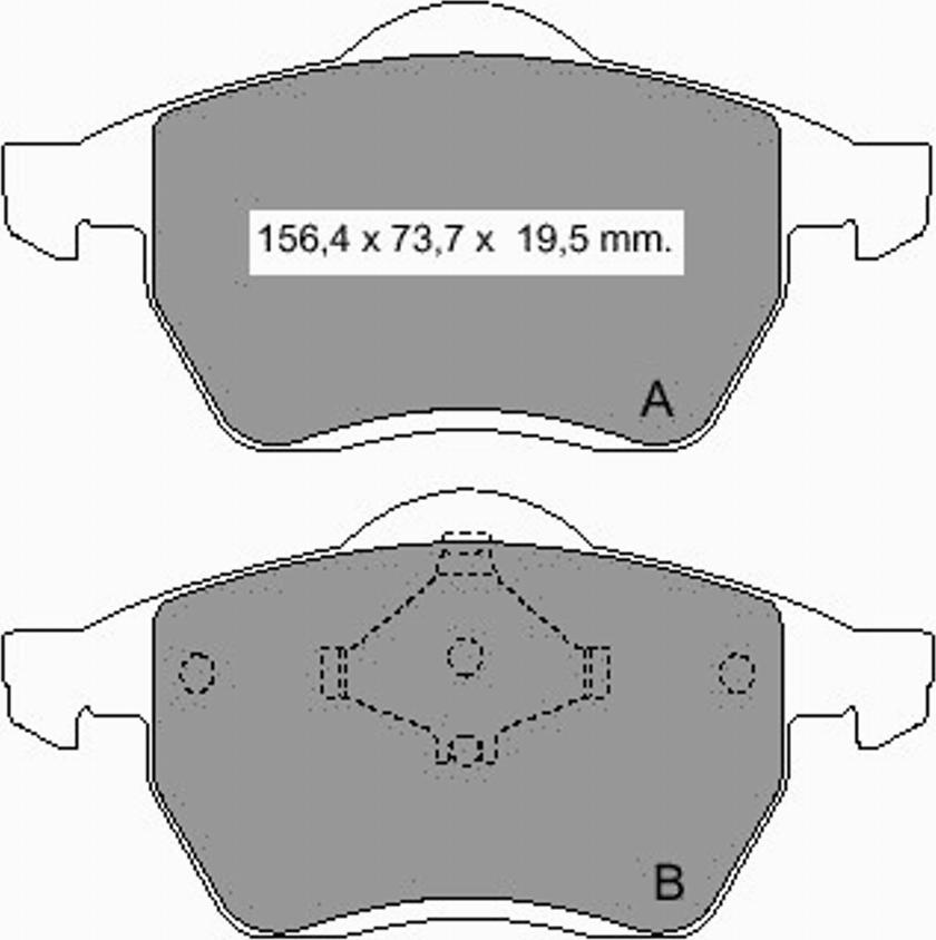 VEMA 834291 - Brake Pad Set, disc brake www.autospares.lv