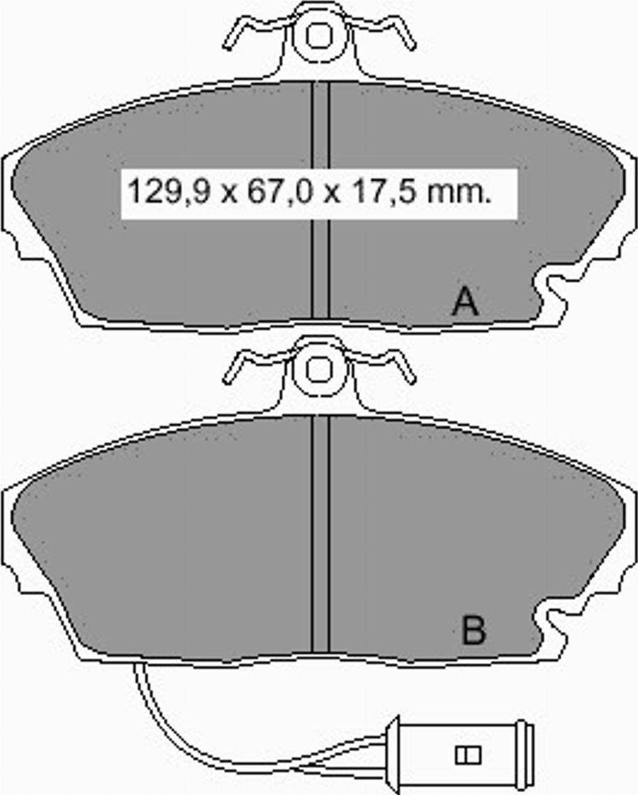 VEMA 835520 - Тормозные колодки, дисковые, комплект www.autospares.lv