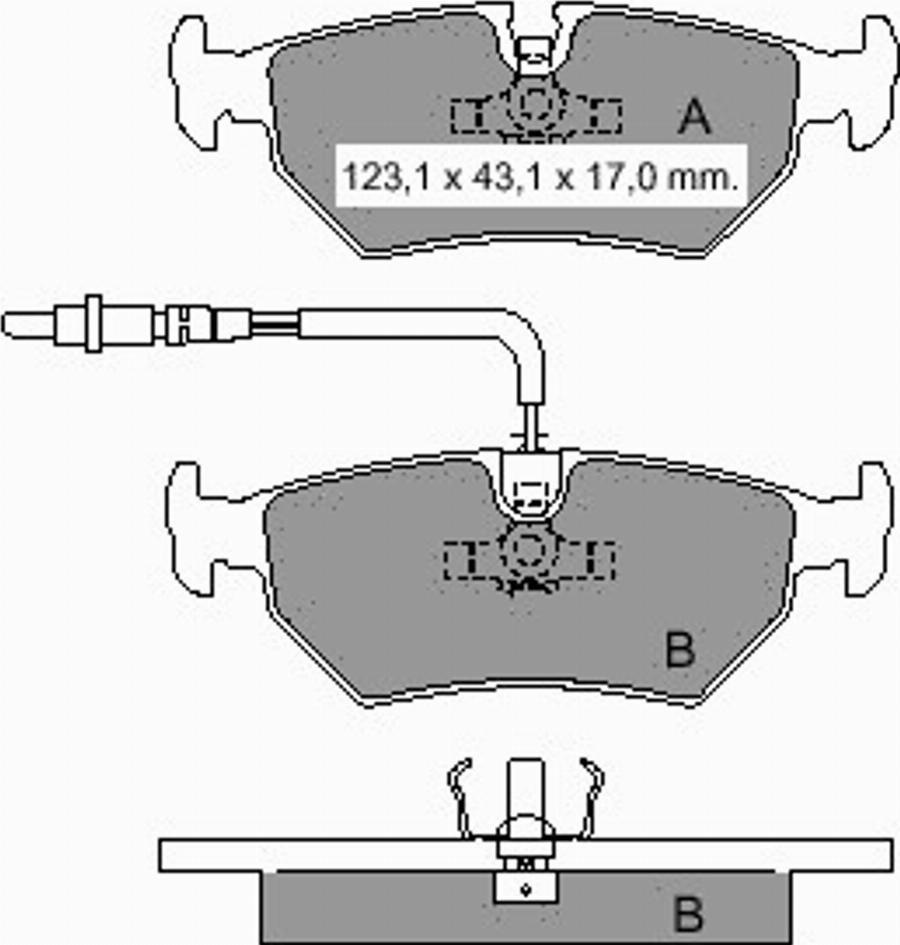 VEMA 836160 - Тормозные колодки, дисковые, комплект www.autospares.lv