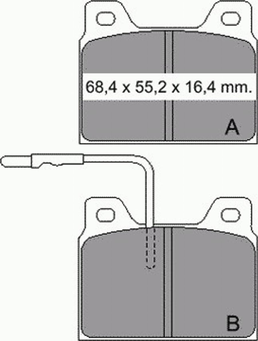 VEMA 830950 - Тормозные колодки, дисковые, комплект www.autospares.lv