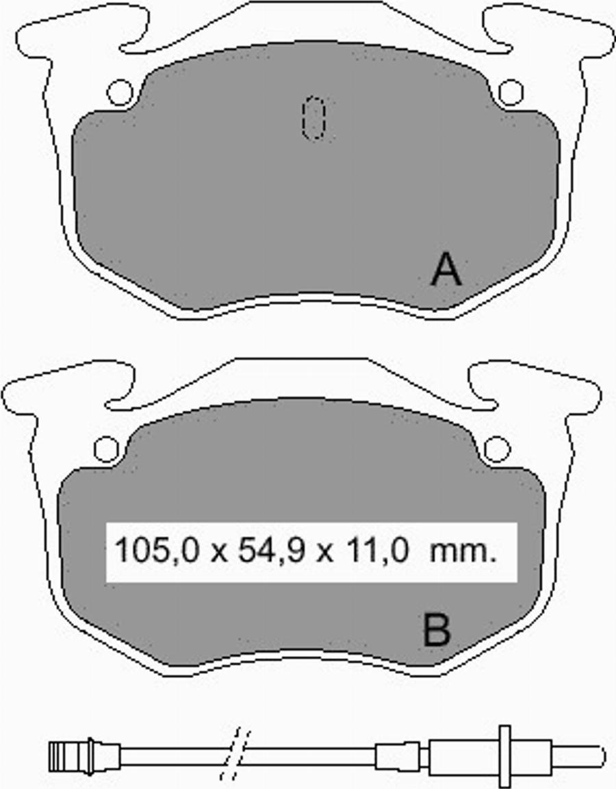 VEMA 832572 - Тормозные колодки, дисковые, комплект www.autospares.lv