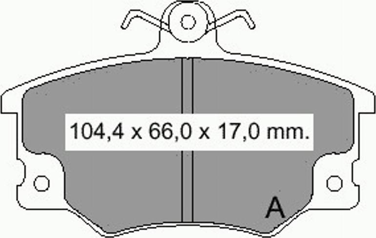 VEMA 832221 - Brake Pad Set, disc brake www.autospares.lv