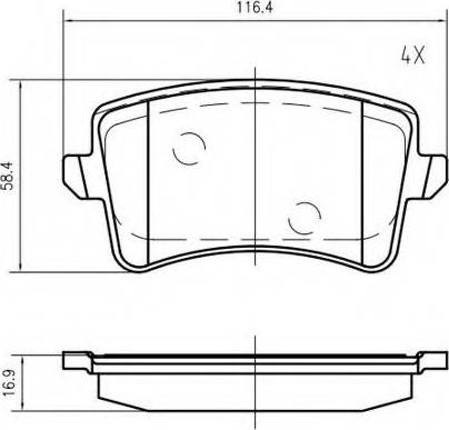 VEMA K644600 - Bremžu uzliku kompl., Disku bremzes autospares.lv