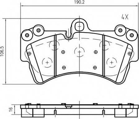 VEMA K632000 - Bremžu uzliku kompl., Disku bremzes www.autospares.lv