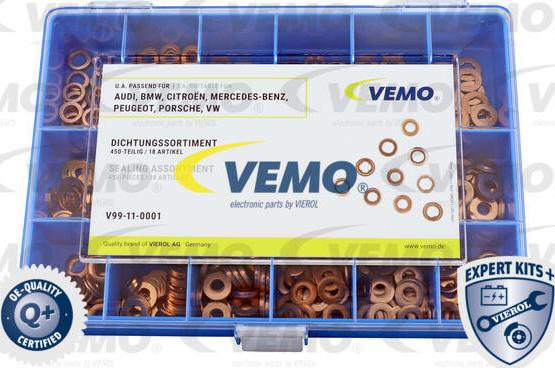 Vemo V99-11-0001 - Blīvju komplekts, Iesmidzināšanas sprausla www.autospares.lv