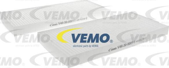 Vemo V46-30-5001 - Filter, interior air www.autospares.lv