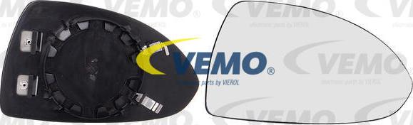 Vemo V40-69-0004 - Spoguļstikls, Ārējais atpakaļskata spogulis www.autospares.lv