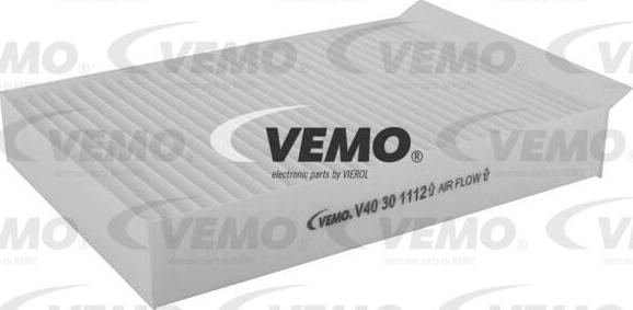 Vemo V40-30-1112 - Filter, interior air www.autospares.lv