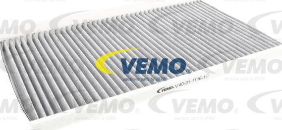 Vemo V40-31-1116-1 - Фильтр воздуха в салоне www.autospares.lv