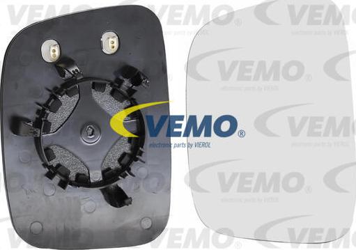 Vemo V10-69-0034 - Spoguļstikls, Ārējais atpakaļskata spogulis www.autospares.lv